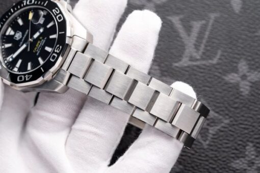 Tag Heuer Aquarace Replica Watch Black Dial Metal Strap 41mm - Image 8