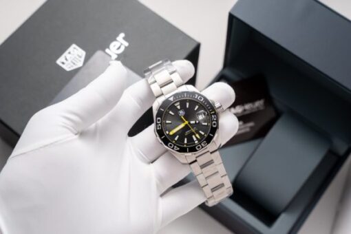 Tag Heuer Aquarace Replica Watch Black Dial Metal Strap 41mm - Image 2