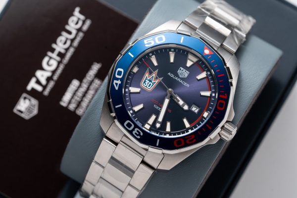 Tag Heuer Fake Watch Aquaracer Henrik Lundqvist Blue Dial 43mm - Image 4
