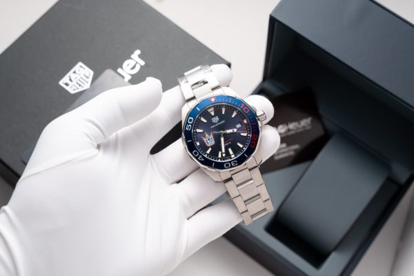 Tag Heuer Fake Watch Aquaracer Henrik Lundqvist Blue Dial 43mm - Image 2