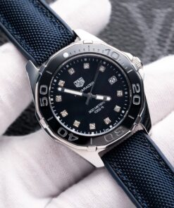 Tag Heuer Aquaracer Replica Watch Mother Of Pearl Dial Leather Strap 35mm