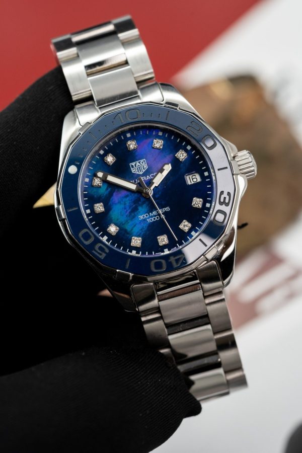 Tag Heuer Replica Watches WAY131L.BA0748 Mother Of Pearl Dial Blue 43mm - Image 4