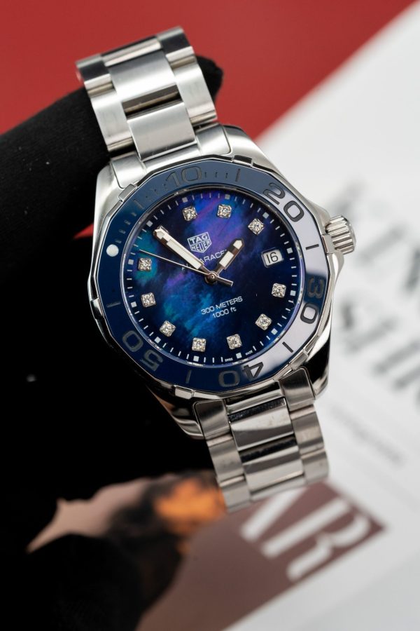 Tag Heuer Replica Watches WAY131L.BA0748 Mother Of Pearl Dial Blue 43mm - Image 5