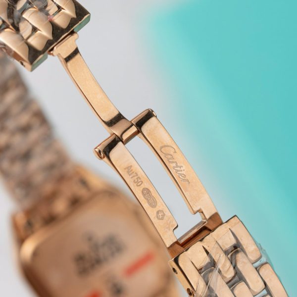 Cartier Panthere Replica Watch Rose Gold With Diamond Bezel 22mm - Image 9