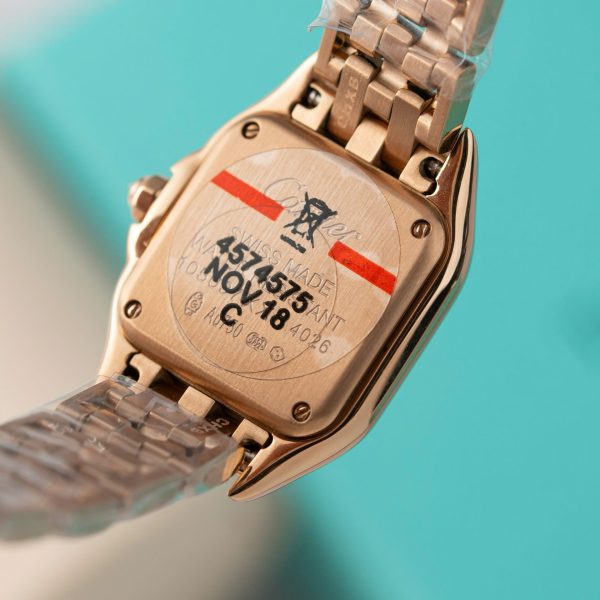 Cartier Panthere Replica Watch Rose Gold With Diamond Bezel 22mm - Image 8