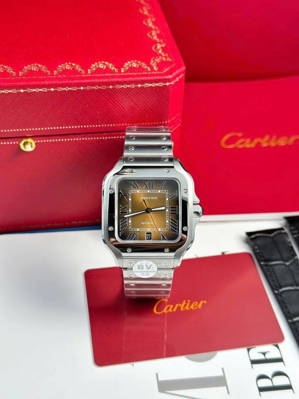 Cartier Santos WSSA0064 Replica Watch Brown Dial BV Factory 39.8mm - Image 2