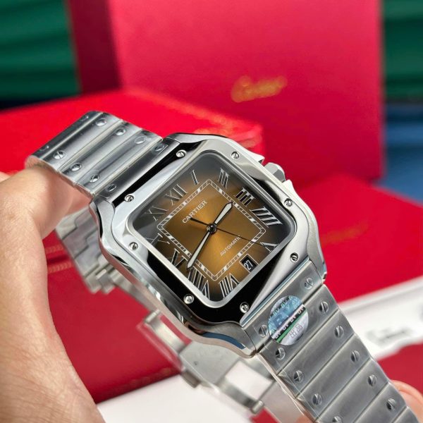 Cartier Santos WSSA0064 Replica Watch Brown Dial BV Factory 39.8mm - Image 3
