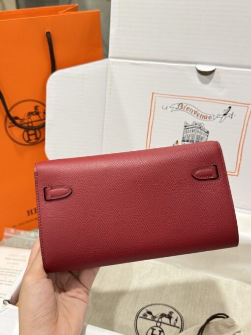 Hermes Kelly Epsom Like Auth Women’s Bag Red Gold Lock 20x10x5cm - Image 8