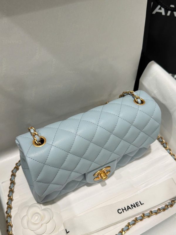 Chanel Classic Bell Like Auth Women’s Handbag Genuine Leather Mineral Gold 20cm - Image 5