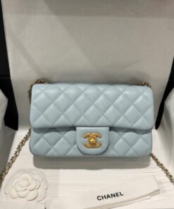 Alternative view of Chanel Classic Bell Like Auth Women’s Handbag Genuine Leather Mineral Gold 20cm