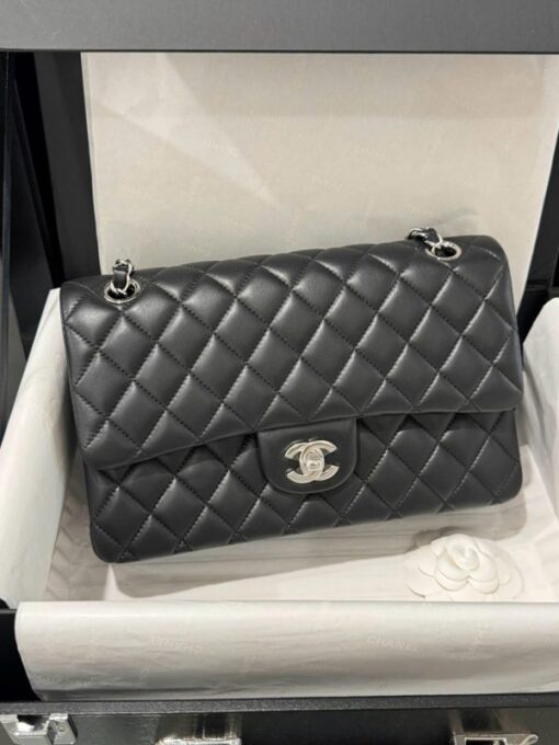 Chanel Classic Like Auth Black Sheepskin Handbag 25cm - Image 2