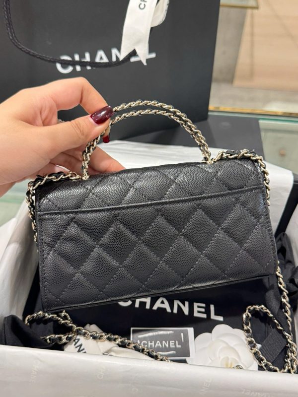 Chanel Kelly 23P Super High Quality Women’s Handbag Black Grained Leather 19x10x4.5cm - Image 6