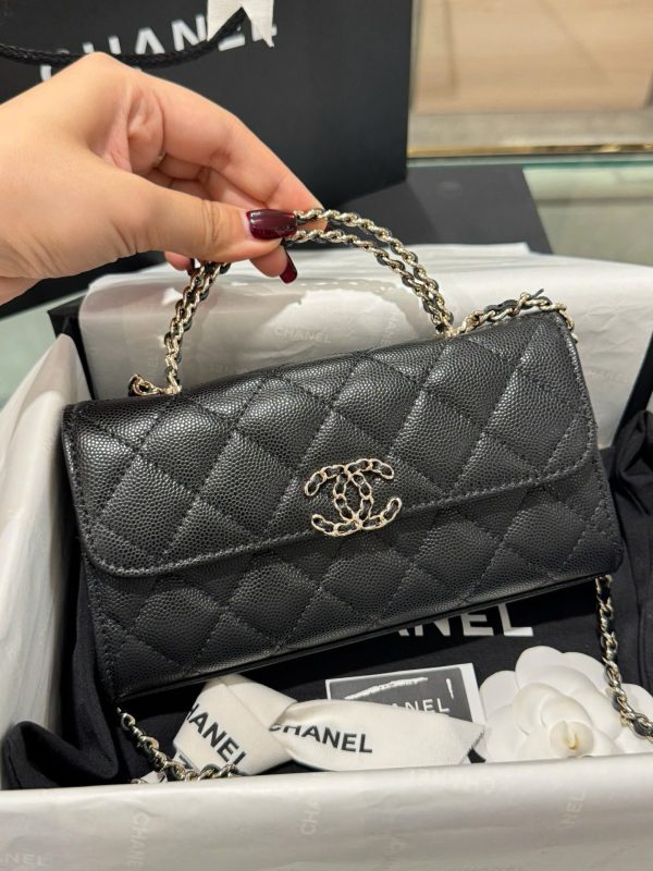 Chanel Kelly 23P Super High Quality Women’s Handbag Black Grained Leather 19x10x4.5cm - Image 3