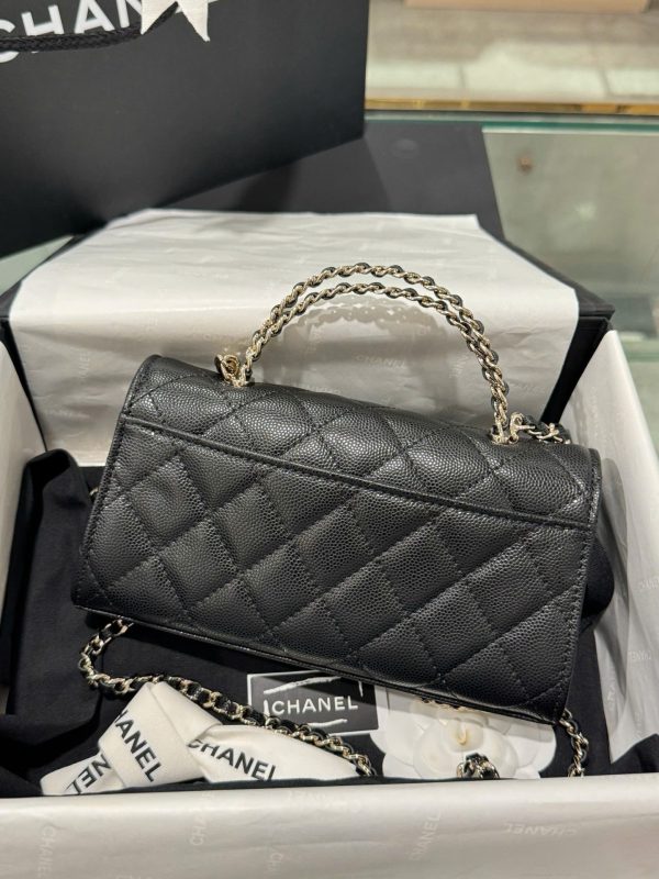 Chanel Kelly 23P Super High Quality Women’s Handbag Black Grained Leather 19x10x4.5cm - Image 5