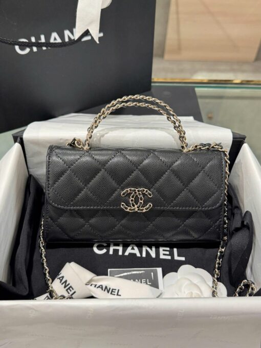 Chanel Kelly 23P Super High Quality Women’s Handbag Black Grained Leather 19x10x4.5cm