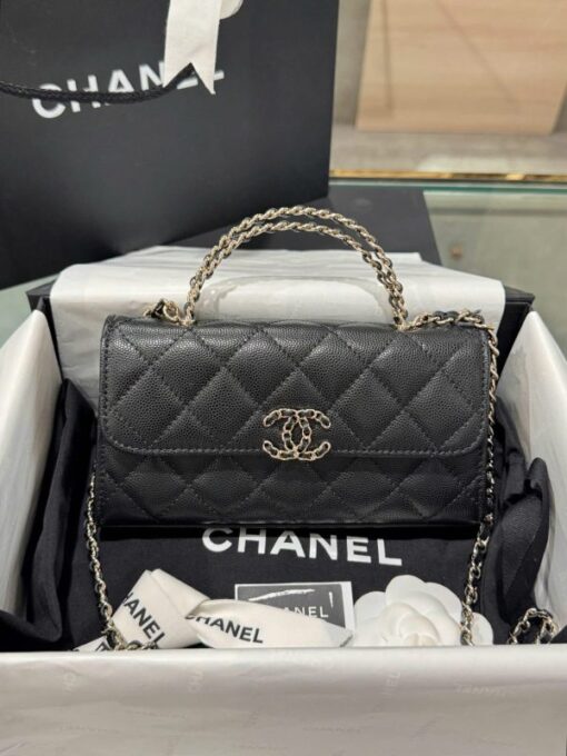 Chanel Kelly 23P Super High Quality Women’s Handbag Black Grained Leather 19x10x4.5cm - Image 2