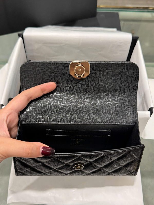 Chanel Kelly 23P Super High Quality Women’s Handbag Black Grained Leather 19x10x4.5cm - Image 8