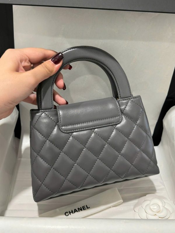 Chanel Kelly Replica Women’s Handbag Gray Gold Lock 19x13x7cm - Image 6
