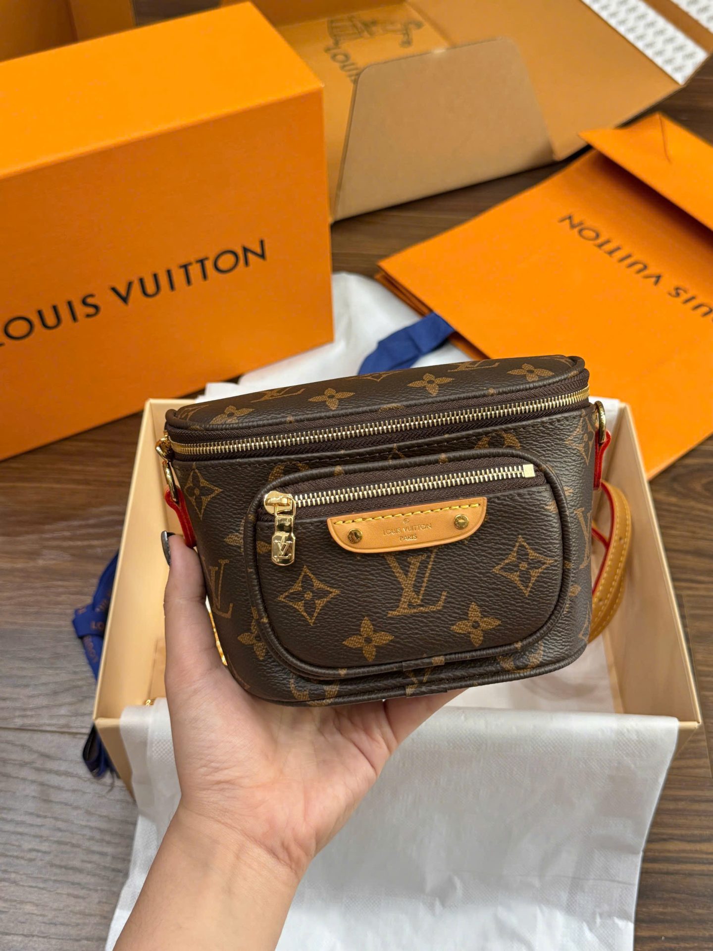 Louis Vuitton LV Mini Monogram Fanny Pack 17x12x9.5cm