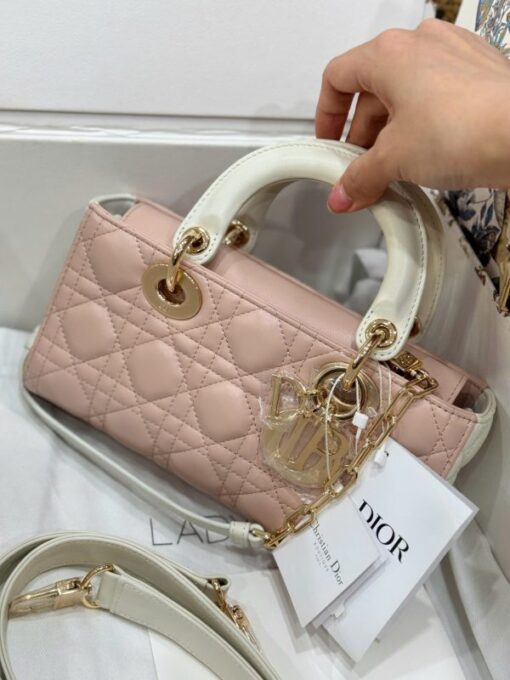 Dior D-Joy Lady Small Replica Women’s Handbag Light Pink 22cm - Image 3