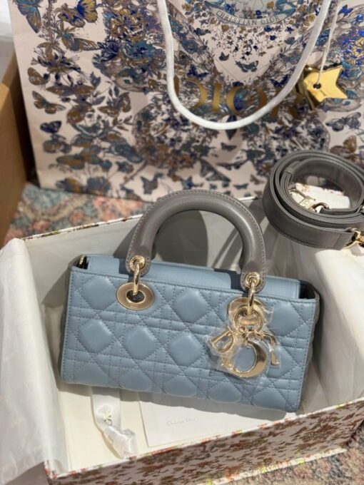 Dior D-Joy Lady Small Replica Women’s Handbag Blue 22cm - Image 3