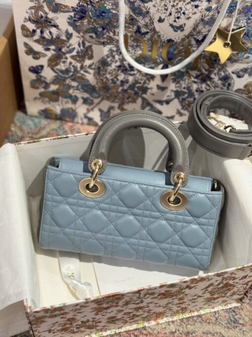 Dior D-Joy Lady Small Replica Women’s Handbag Blue 22cm - Image 4