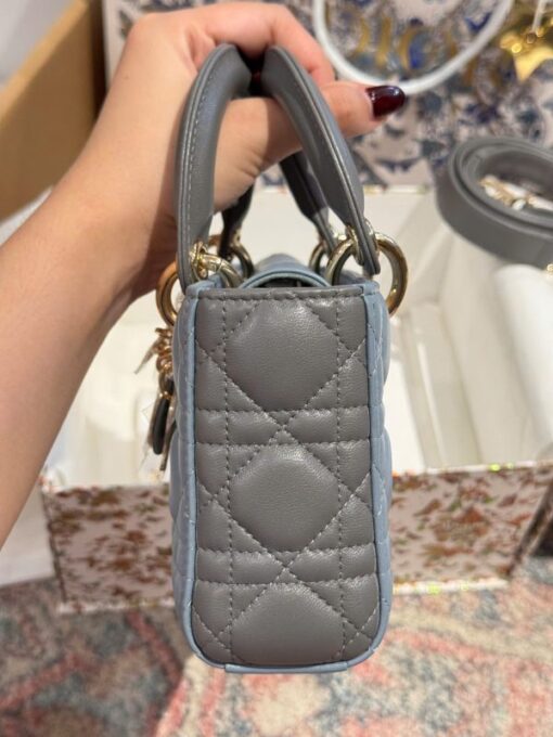 Dior D-Joy Lady Small Replica Women’s Handbag Blue 22cm - Image 6