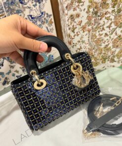 Dior Lady D-Joy Super High Quality Women’s Handbag with Beaded Pattern 16.5cm