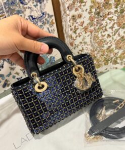 Alternative view of Dior Lady D-Joy Super High Quality Women’s Handbag with Beaded Pattern 16.5cm