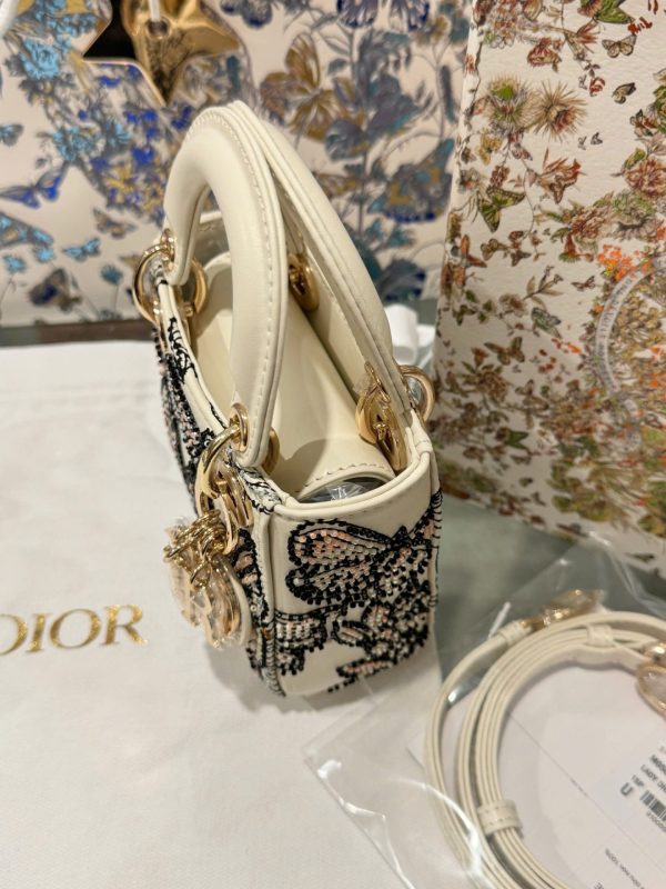 Dior Micro Lady Super Premium Handbag Butterfly Pattern 12cm - Image 4