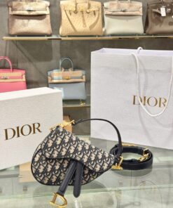 Super Dior Saddle Handbag Dior Pattern Gold Lock 21x18x5cm