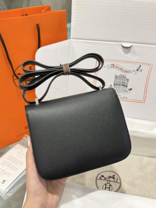 Hermes Constance Replica Handbag 11 Black White Lock Hand-sewn 19cm - Image 6
