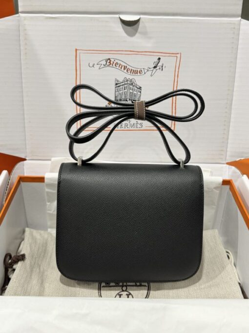 Hermes Constance Replica Handbag 11 Black White Lock Hand-sewn 19cm - Image 5