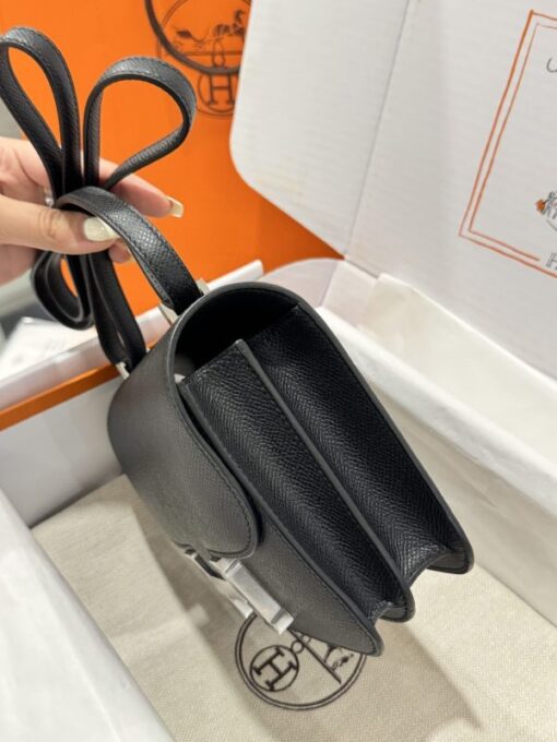 Hermes Constance Replica Handbag 11 Black White Lock Hand-sewn 19cm - Image 7