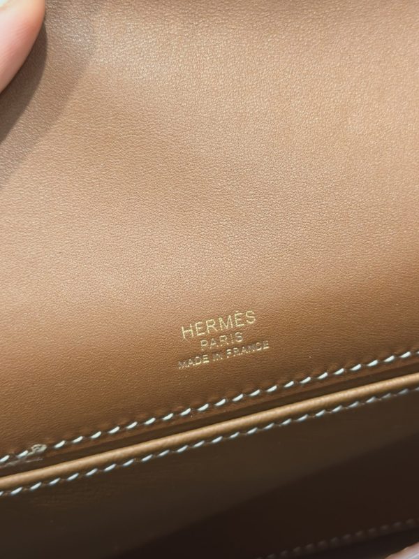 Hermes Kelly Pochette Like Auth Women’s Handbag Brown 20x16x10cm - Image 13