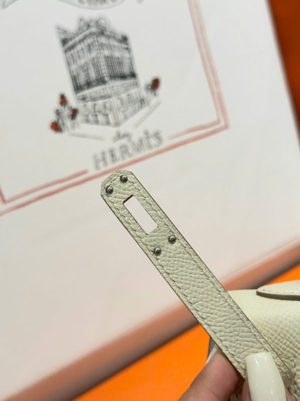 Hermes Kelly Rep 11 High-End Women’s Handbag Cream White White Lock 25cm - Image 9