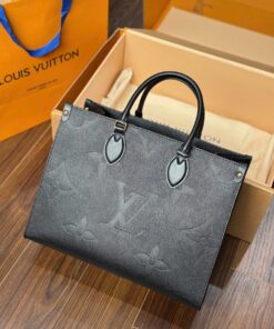 Louis Vuitton LV OnTheGo Super High-End Women’s Handbag Black 35cm