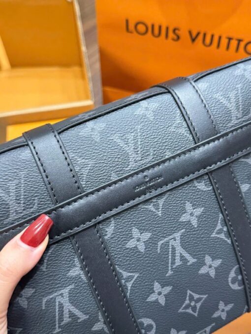 Louis Vuitton LV Eclipse Men’s Handbag Super Premium Monogram Gray 24x18x5.5cm - Image 4