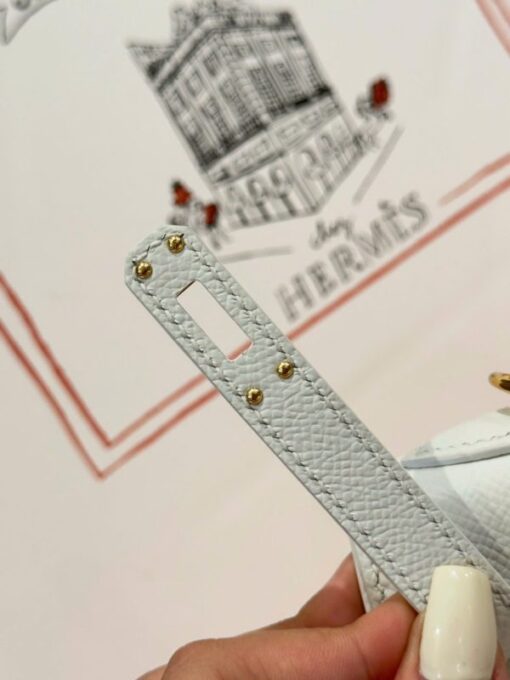 Hermes Kelly Rep 11 High-Quality White Women’s Handbag with Gold Lock 25cm - Image 10