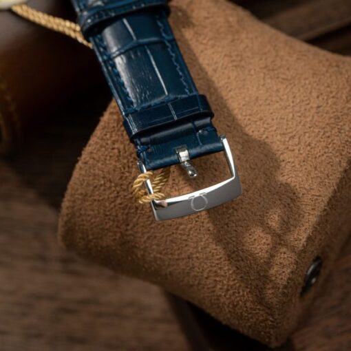 Omega De Ville Prestige Power Reserve Replica 11 Watch Blue Leather Strap 39.5mm - Image 12