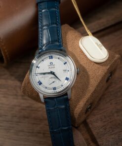 Omega De Ville Prestige Power Reserve Replica 11 Watch Blue Leather Strap 39.5mm