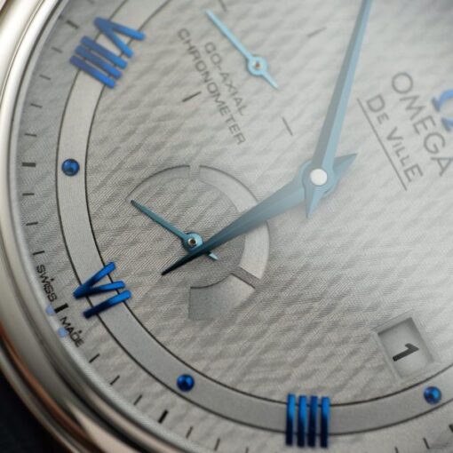 Omega De Ville Prestige Power Reserve Replica 11 Watch Blue Leather Strap 39.5mm - Image 6
