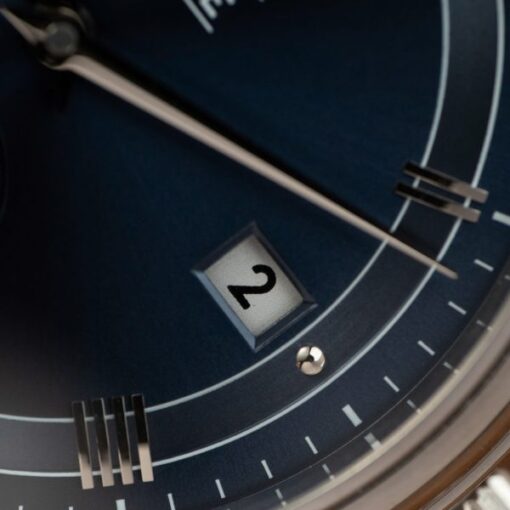 Omega De Ville Prestige Power Reserve Replica Watch Dial Blue Leather Strap 39.5mm - Image 7