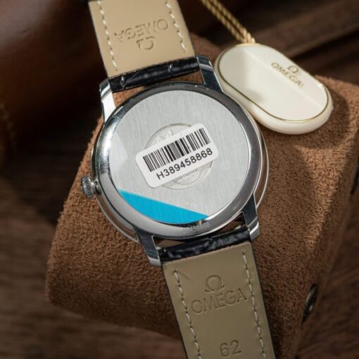 Omega De Ville Prestige Power Reserve Replica Watch Dial Blue Leather Strap 39.5mm - Image 11