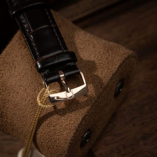 Omega De Ville Prestige Power Reserve Replica Watches Brown Leather Strap 39.5mm - Image 12