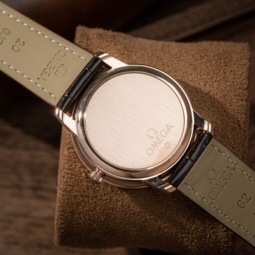 Omega De Ville Prestige Power Reserve Replica Watches Brown Leather Strap 39.5mm - Image 11