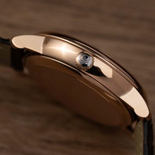 Omega De Ville Prestige Power Reserve Replica Watches Brown Leather Strap 39.5mm - Image 8