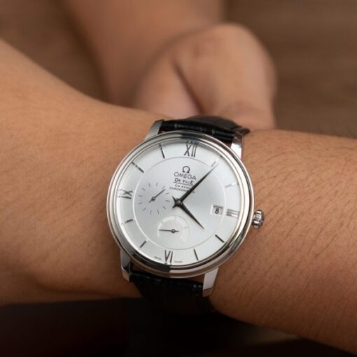 Omega De Ville Prestige Power Reserve Replica 11 Watches White Dial Leather Strap 39.5mm - Image 6