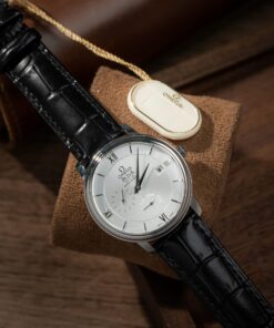 Omega De Ville Prestige Power Reserve Replica 11 Watches White Dial Leather Strap 39.5mm