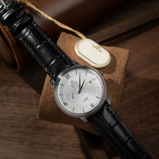 Omega De Ville Prestige Power Reserve Replica 11 Watches White Dial Leather Strap 39.5mm - Image 2
